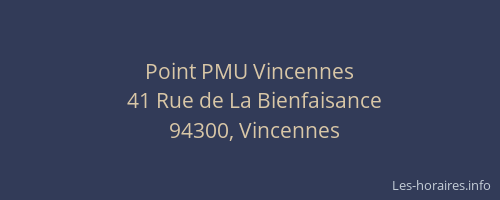 Point PMU Vincennes