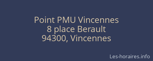 Point PMU Vincennes