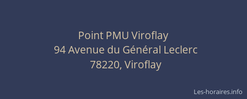 Point PMU Viroflay