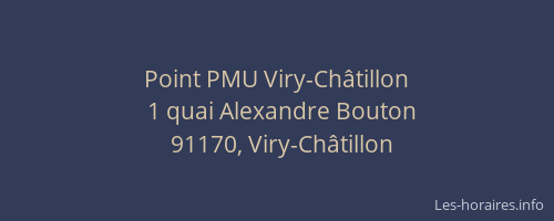 Point PMU Viry-Châtillon