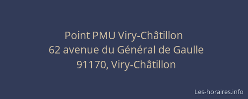 Point PMU Viry-Châtillon