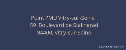 Point PMU Vitry-sur-Seine