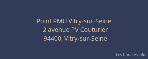 Point PMU Vitry-sur-Seine