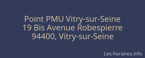 Point PMU Vitry-sur-Seine