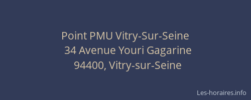 Point PMU Vitry-Sur-Seine