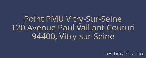 Point PMU Vitry-Sur-Seine