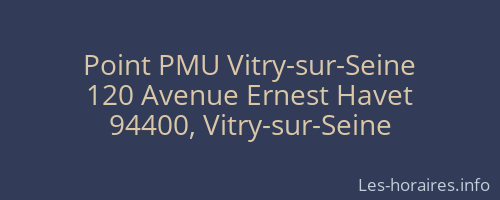 Point PMU Vitry-sur-Seine