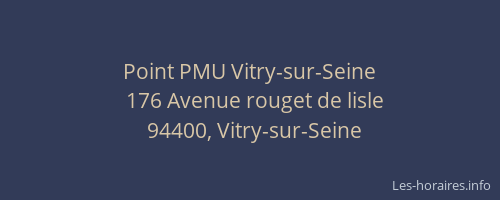 Point PMU Vitry-sur-Seine