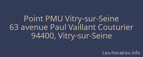 Point PMU Vitry-sur-Seine