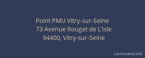 Point PMU Vitry-sur-Seine