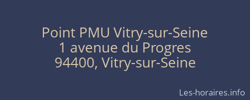Point PMU Vitry-sur-Seine