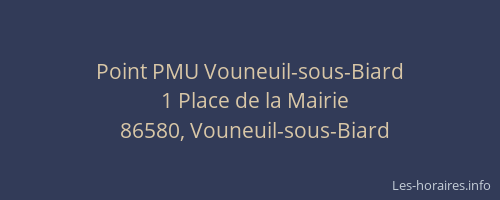 Point PMU Vouneuil-sous-Biard