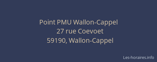 Point PMU Wallon-Cappel