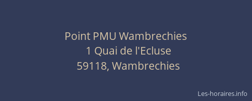 Point PMU Wambrechies