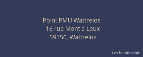 Point PMU Wattrelos