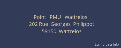 Point   PMU   Wattrelos