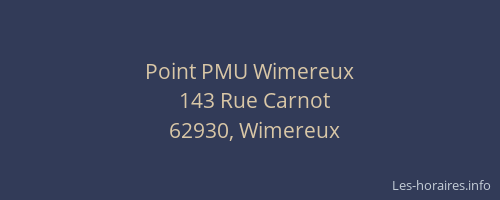 Point PMU Wimereux