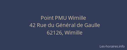 Point PMU Wimille