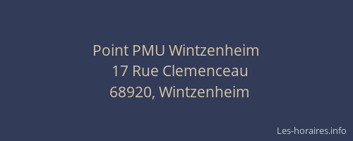Point PMU Wintzenheim
