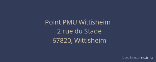 Point PMU Wittisheim