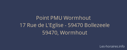 Point PMU Wormhout