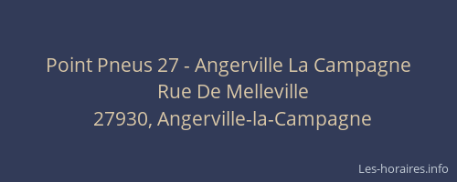 Point Pneus 27 - Angerville La Campagne