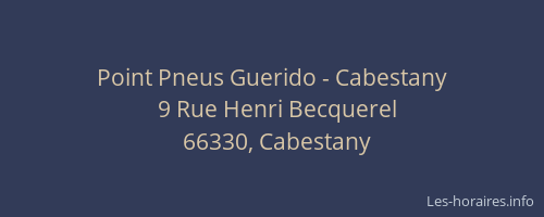 Point Pneus Guerido - Cabestany