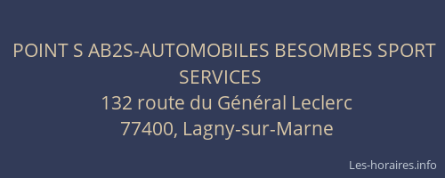 POINT S AB2S-AUTOMOBILES BESOMBES SPORT SERVICES