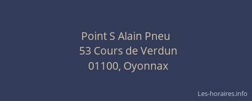 Point S Alain Pneu