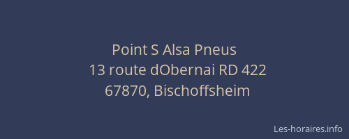 Point S Alsa Pneus