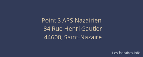 Point S APS Nazairien