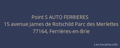 Point S AUTO FERRIERES