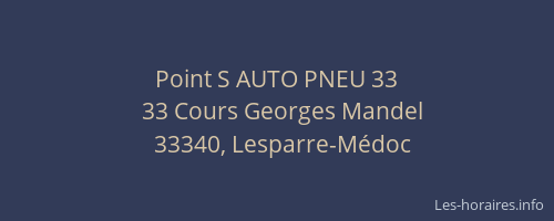 Point S AUTO PNEU 33