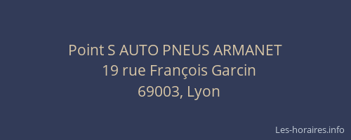 Point S AUTO PNEUS ARMANET