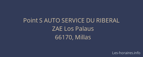 Point S AUTO SERVICE DU RIBERAL