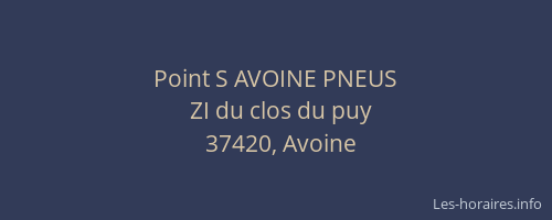 Point S AVOINE PNEUS