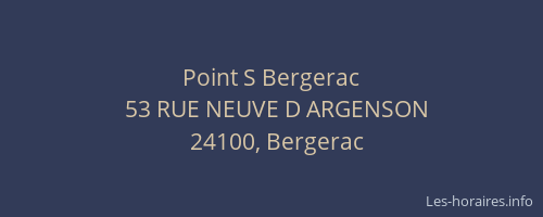 Point S Bergerac