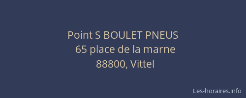 Point S BOULET PNEUS