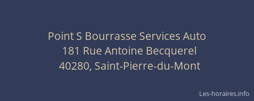 Point S Bourrasse Services Auto