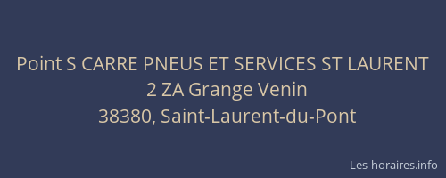 Point S CARRE PNEUS ET SERVICES ST LAURENT