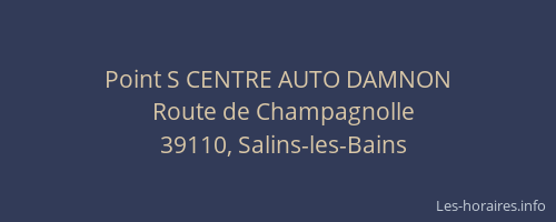 Point S CENTRE AUTO DAMNON