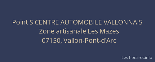 Point S CENTRE AUTOMOBILE VALLONNAIS