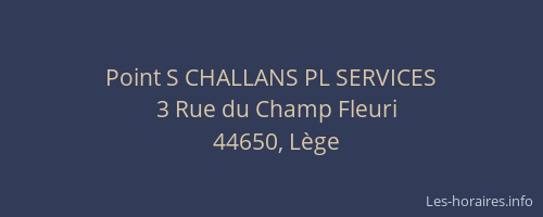 Point S CHALLANS PL SERVICES
