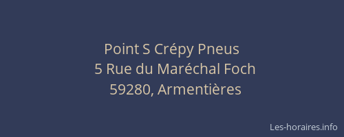 Point S Crépy Pneus