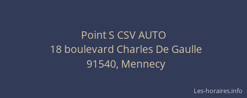 Point S CSV AUTO