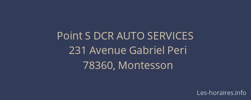 Point S DCR AUTO SERVICES