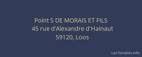 Point S DE MORAIS ET FILS