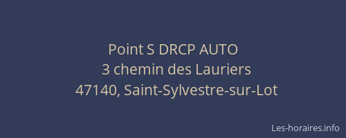 Point S DRCP AUTO