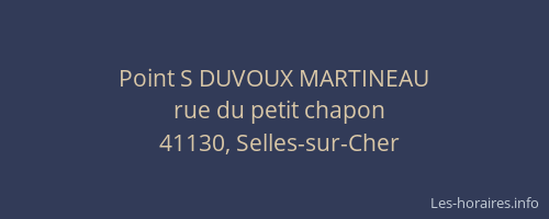 Point S DUVOUX MARTINEAU