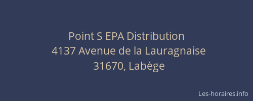 Point S EPA Distribution